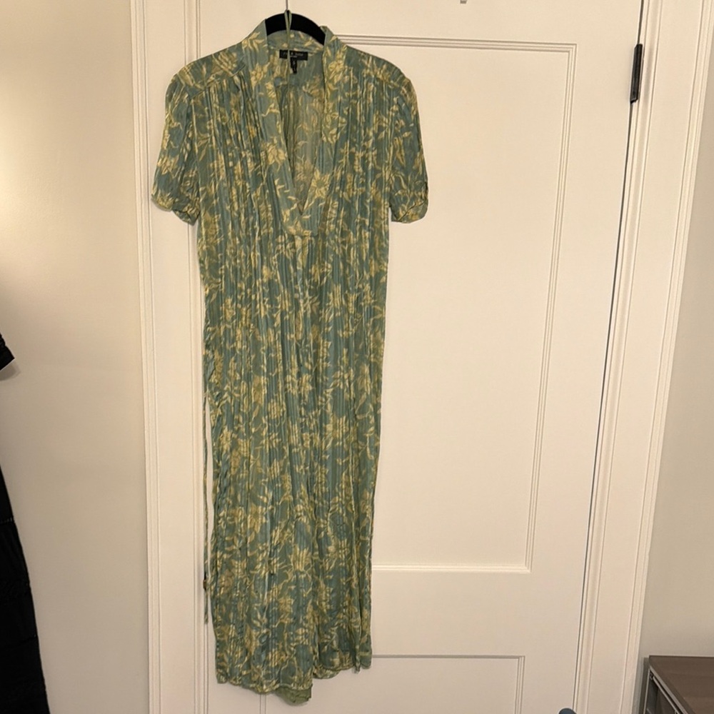 Women’s Green Floral Midi Dress